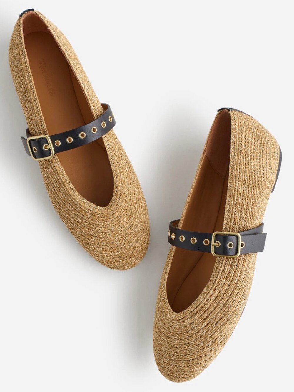 Madewell The Remy Crocheted Straw Mary Jane Flat Size 8.5